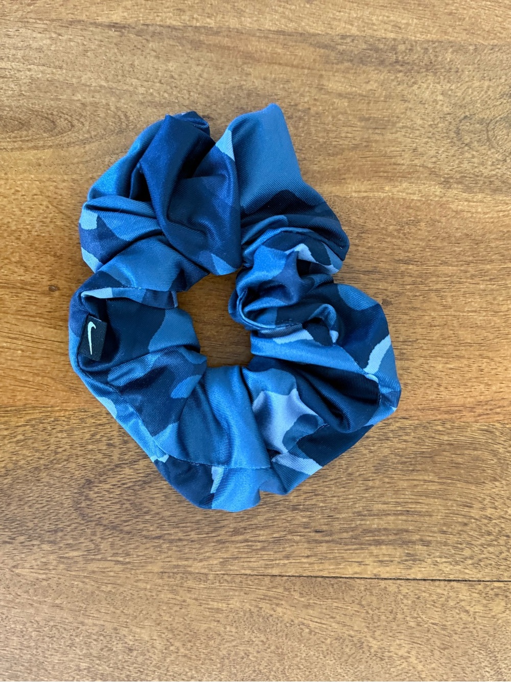 Nike Gathered Hair Tie, Blue Camo, NWOT, Scrunchie